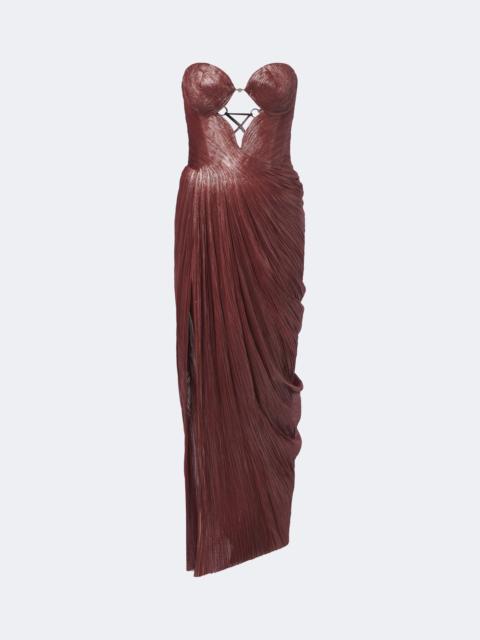 MARIA LUCIA HOHAN Huda metallic corset gown