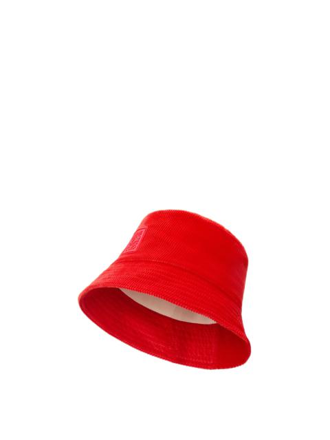 Patch bucket hat in corduroy