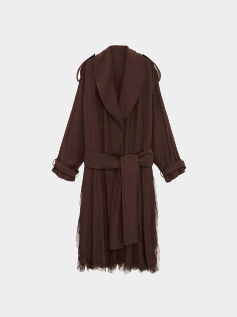 16ARLINGTON TAWNY COAT IN SATIN