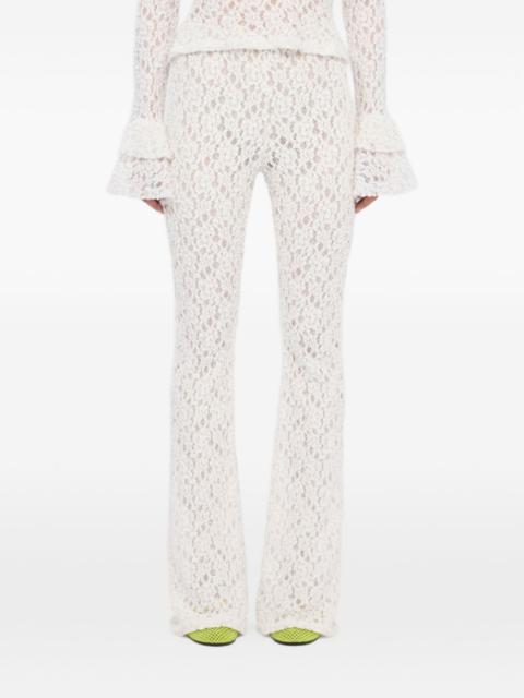 MSGM lace flared trousers