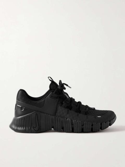 Nike Free Metcon 5 rubber-trimmed mesh sneakers