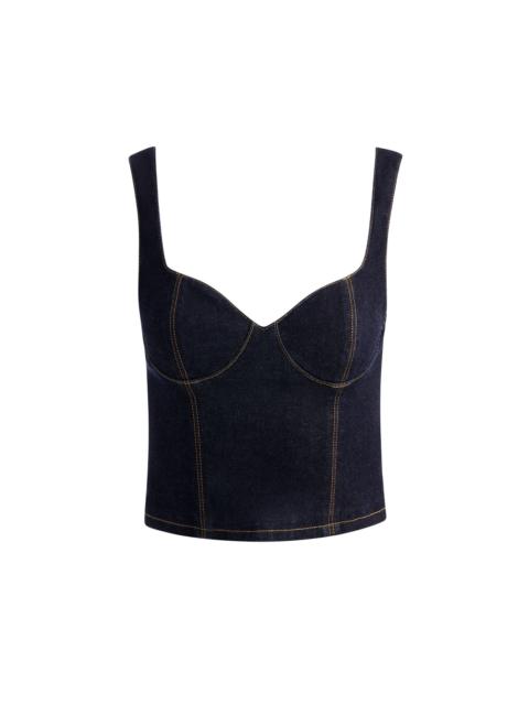 Alice + Olivia AVA SWEETHEART DENIM BUSTIER