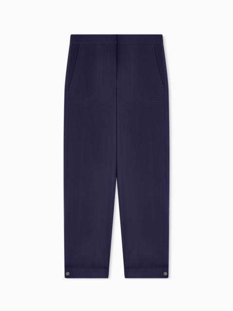 GIORGIO ARMANI TECHNICAL-CADY STRAIGHT TROUSERS