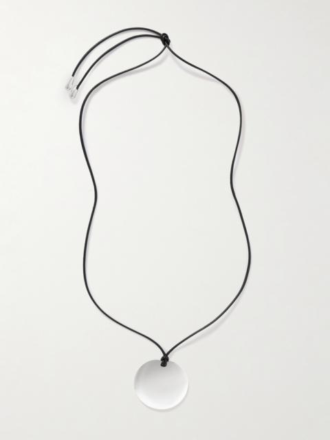 Sophie Buhai Medium Full Moon Cord And Silver Necklace
