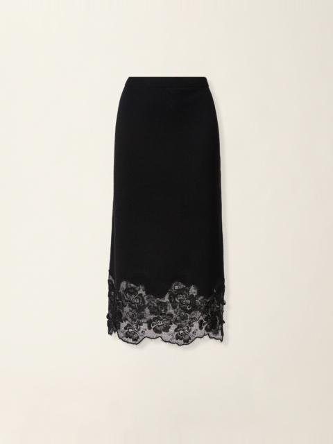 FABIANA FILIPPI Platinum and lace pencil skirt