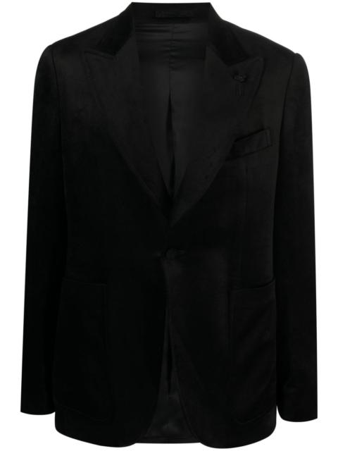 LARDINI brooch-detail single-breasted blazer