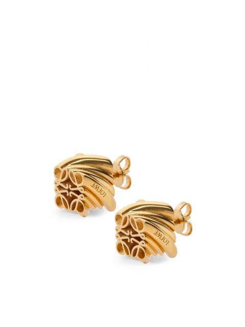 Twisted Anagram stud earrings in sterling silver