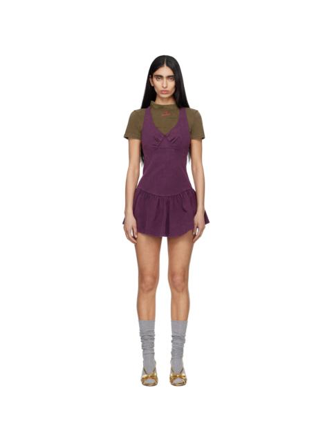 SHUSHU/TONG Purple Sleeveless T-Shirt Minidress