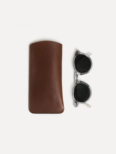 Bleu de Chauffe BINOCLE GLASSES CASE  -  AMBER BROWN