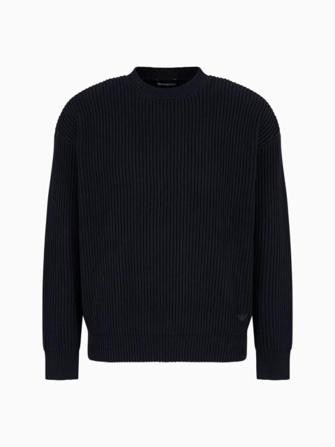 Ribbed cotton jumper