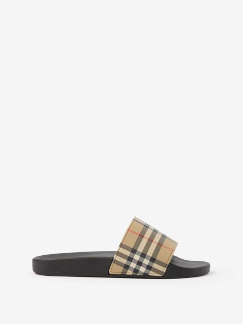 Burberry Vintage Check Print Slides