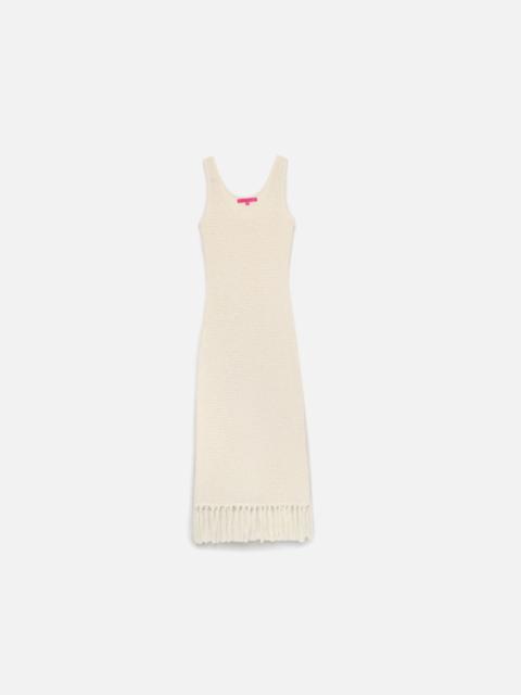 The Elder Statesman SCOOPNECK FRINGE DRESS