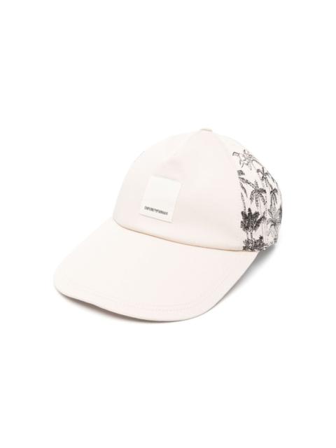 EMPORIO ARMANI embroidered cotton baseball cap