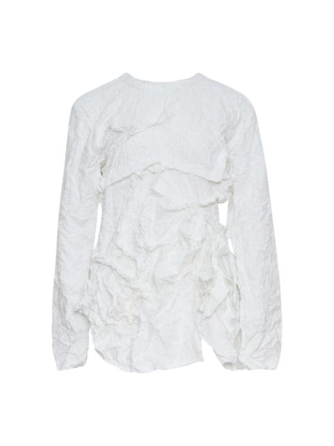 Comme Des Garçons Polyester Raschel Pilled Lace Top