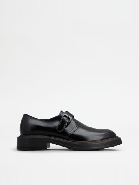 Tod's MONKSTRAPS IN LEATHER - BLACK