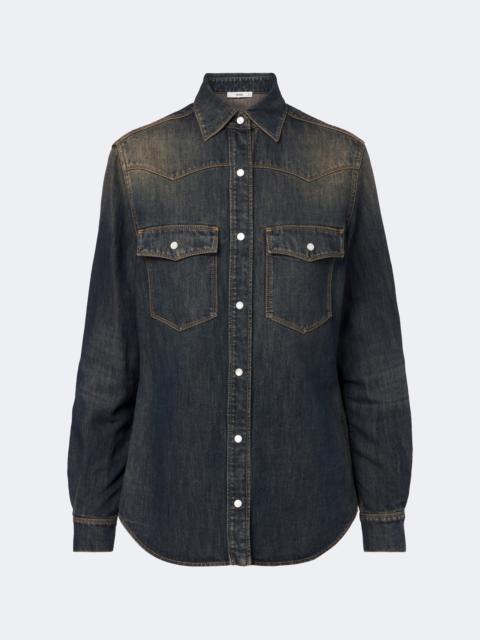 FENDI Cotton-blend denim shirt