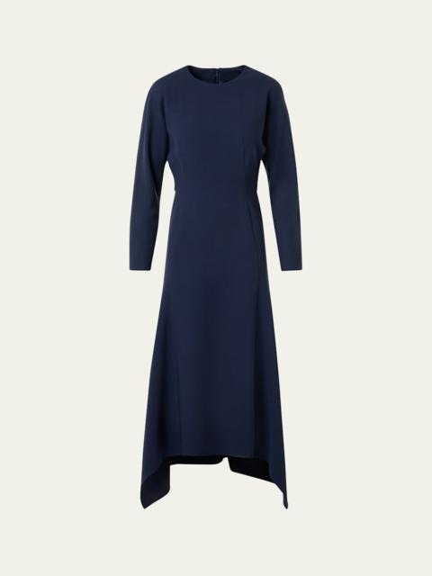 AKRIS Fit-and-Flare Handkerchief Dress