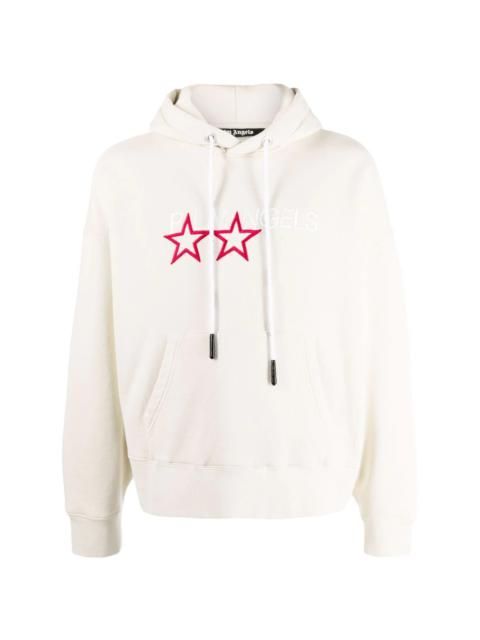 Palm Angels logo-embroidered cotton hoodie