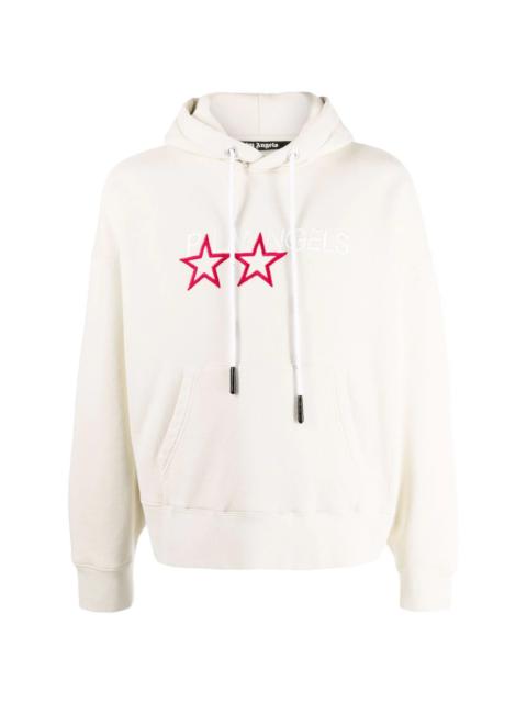 logo-embroidered cotton hoodie