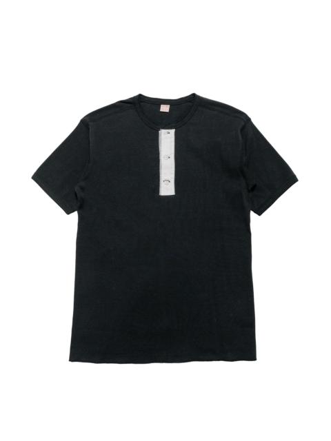 The Real McCoys MC23022 Union Henley Undershirt S/S Black