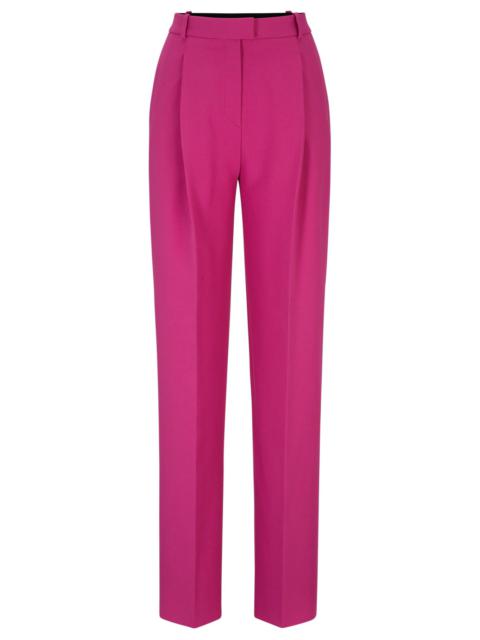 HUGO WIDE-LEG REGULAR-FIT TROUSERS WITH FRONT PLEATS