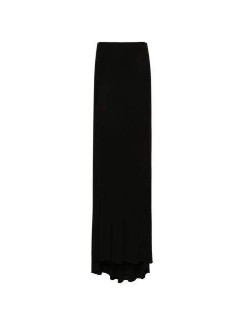 crepe column maxi skirt