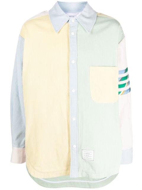 panelled-design pastel shirt