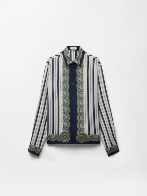 VERSACE Printed Silk Crêpe De Chine Regular Shirt