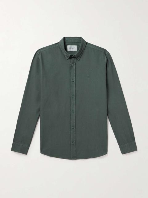 Carhartt Bolton Button-Down Collar Logo-Embroidered Cotton Oxford Shirt