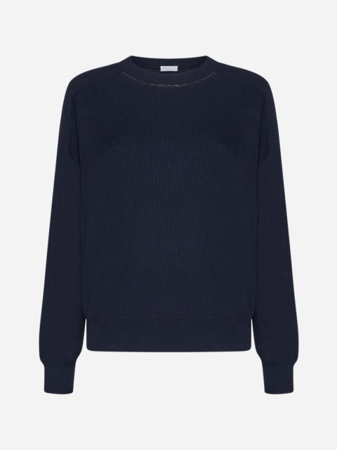 Ribbed cotton sweater
