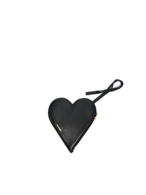 Jil Sander logo-lettering heart-shape wallet
