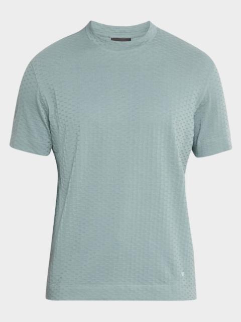 EMPORIO ARMANI Men's Cotton Jacquard Crewneck T-Shirt