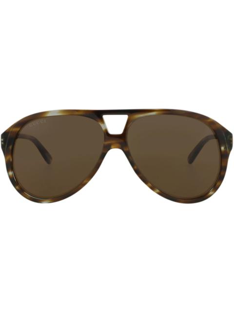 GUCCI Gucci Aviator-Frame Recycled Acetate Sunglasses Havana Havana Brown (GG1286S-30013856-003)