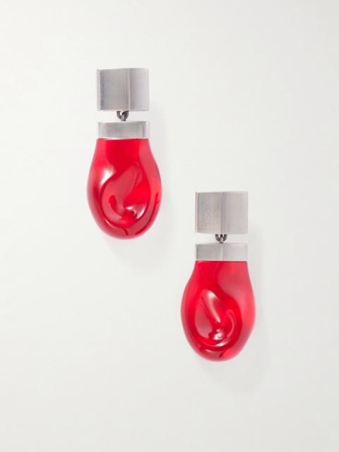 KHAITE Keefe Silver-toned Resin Earrings