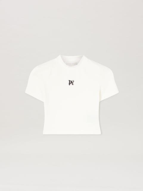 Monogram fitted T-shirt white