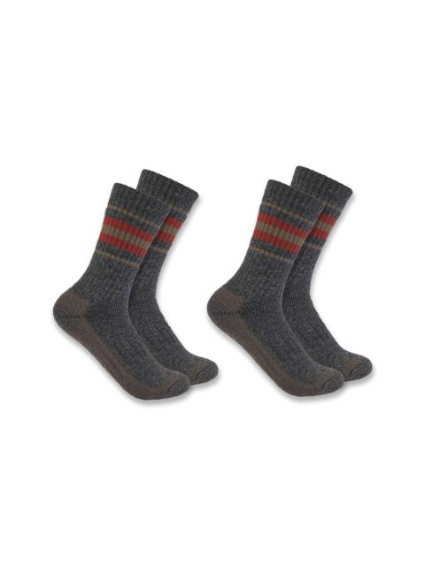 Carhartt Women's Heavyweight Synthetic-Wool Blend Crew Sock 2-Pack