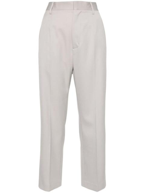 high-waist straight-leg tailored trousers