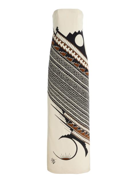 HEIRLOME Alex Jurado Silk Maxi Dress multi