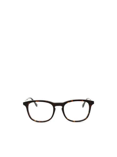 LACOSTE tortoiseshell-effect round-frame glasses