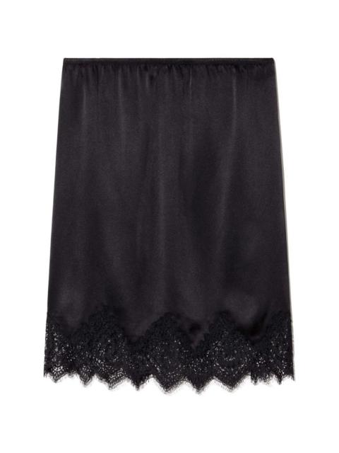 NILI LOTAN Thea lace-trim mini skirt