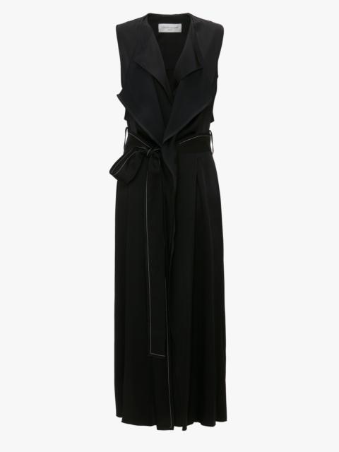 Victoria Beckham Trench Dress In Black