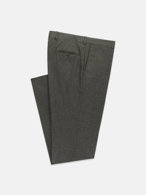 J. PRESS MADE-IN-CANADA GREEN WOOL FLANNEL TROUSER