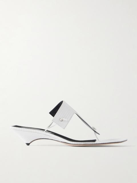 CHRISTEN Edge T-strap 35 Lizard-effect Thongs