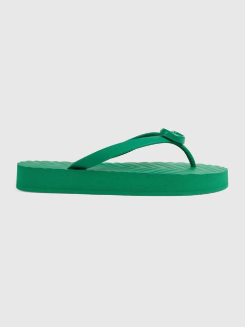 GUCCI Women's chevron thong sandal
