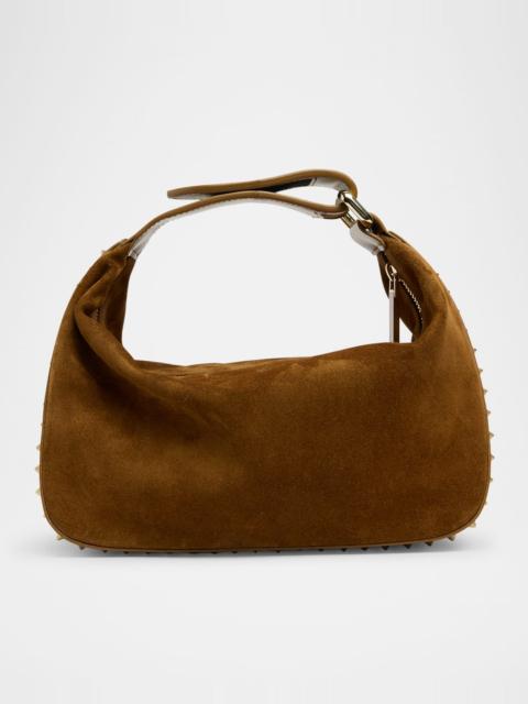 Christian Louboutin Funky Dopp Spike Top-Handle Bag in Suede