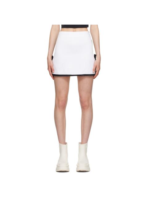MSGM White Bow Miniskirt