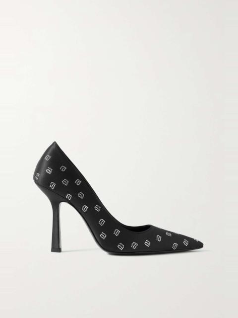 Alexander Wang Delphine crystal-embellished satin pumps