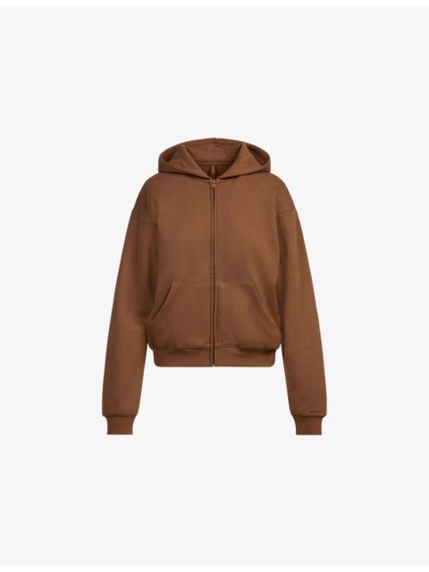 SKIMS Classic Zip-Up Cotton Fleece Hoody