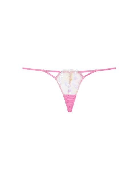 Fleur du Mal Sequin Hibiscus V-String