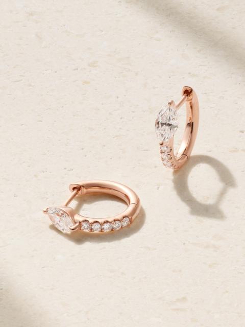 ANITA KO Bobbi 18-karat Rose Gold Diamond Hoop Earrings